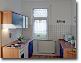 Die moderne Küche in der Erfurter Ferienwohnung Erfurt Mary-Land.